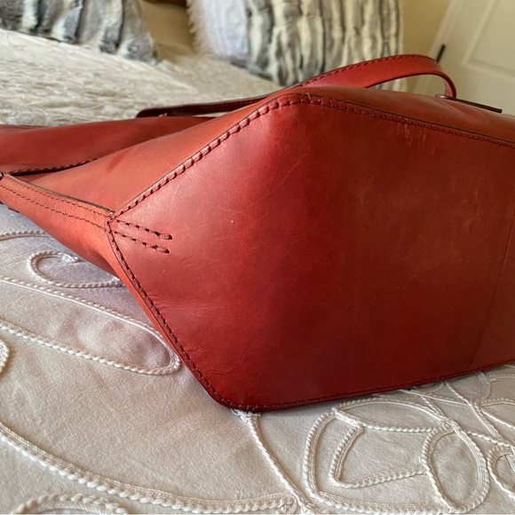Frye Bordeaux Color Leather Tote/Handbag - Picture 10 of 16